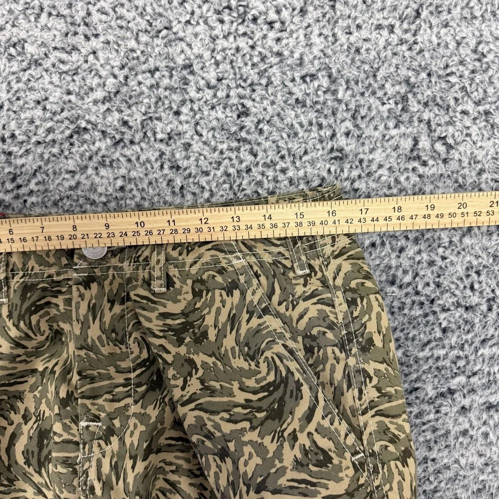 True Religion Pants Mens 30x32 Green Camo Cargo Canvas Flap Pockets Streetwear